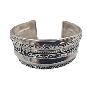 SILPADA B3424 Cuff Bracelet 925 Sterling Silver Wide Sturdy Retired
